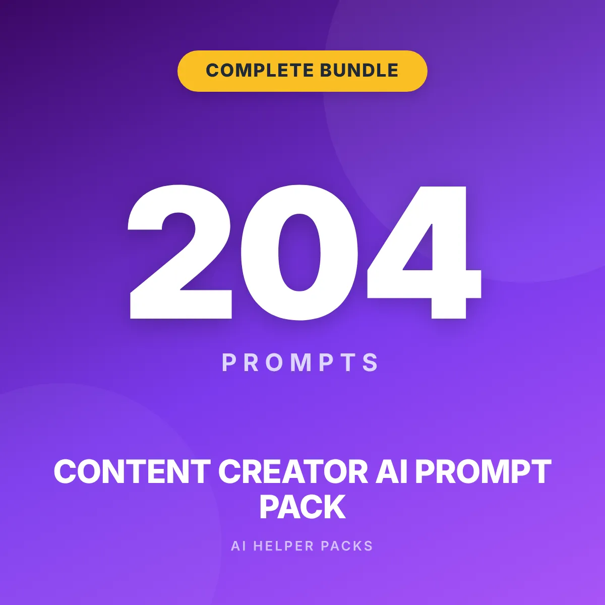 The Content Creator AI Prompt Pack - Complete Bundle
